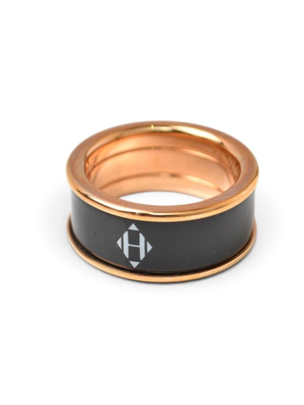 Hermes Ring Uni MM H Dearman Black Pink Gold